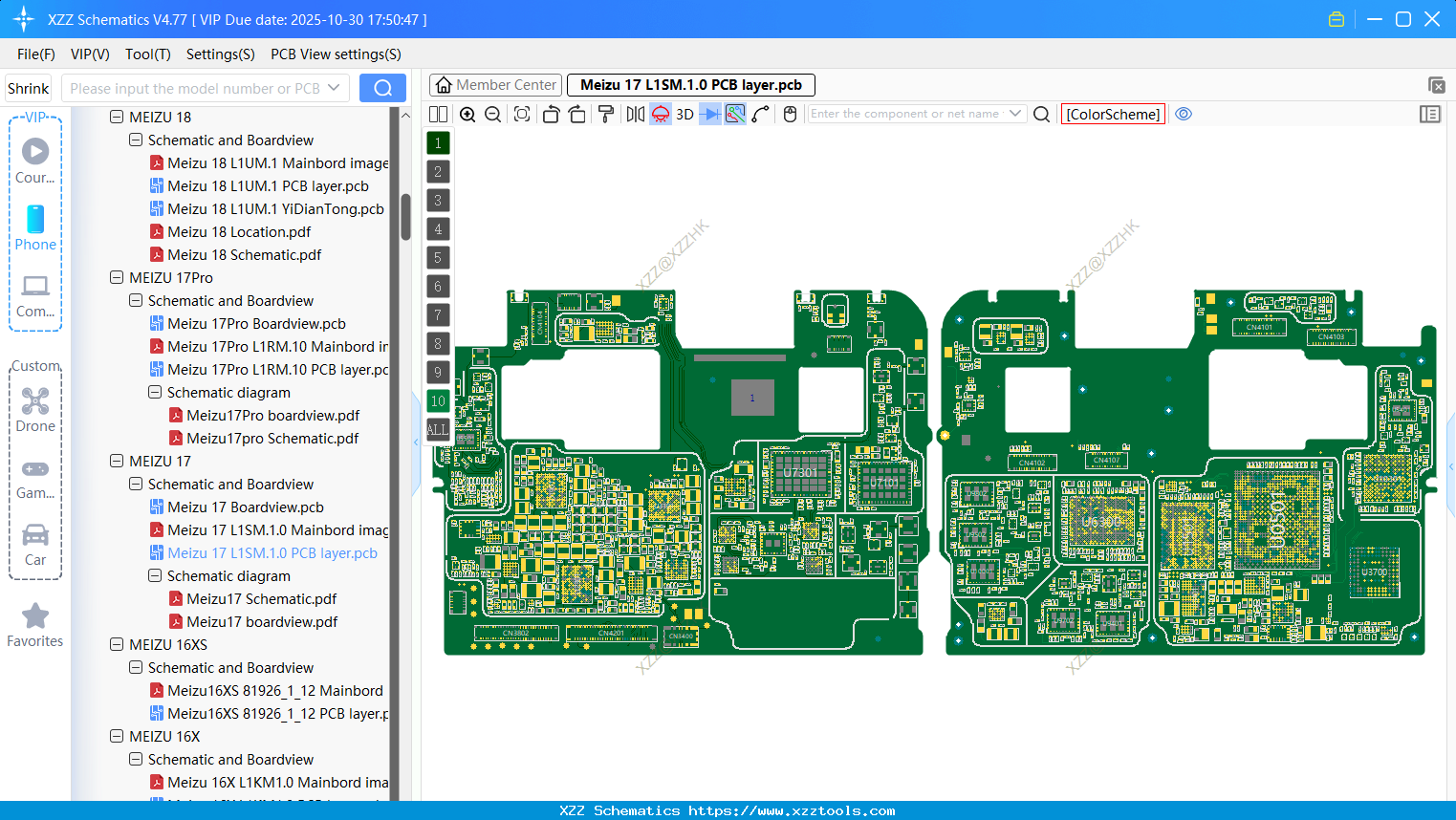 Meizu 17 L1SM.1.0 PCB Layer